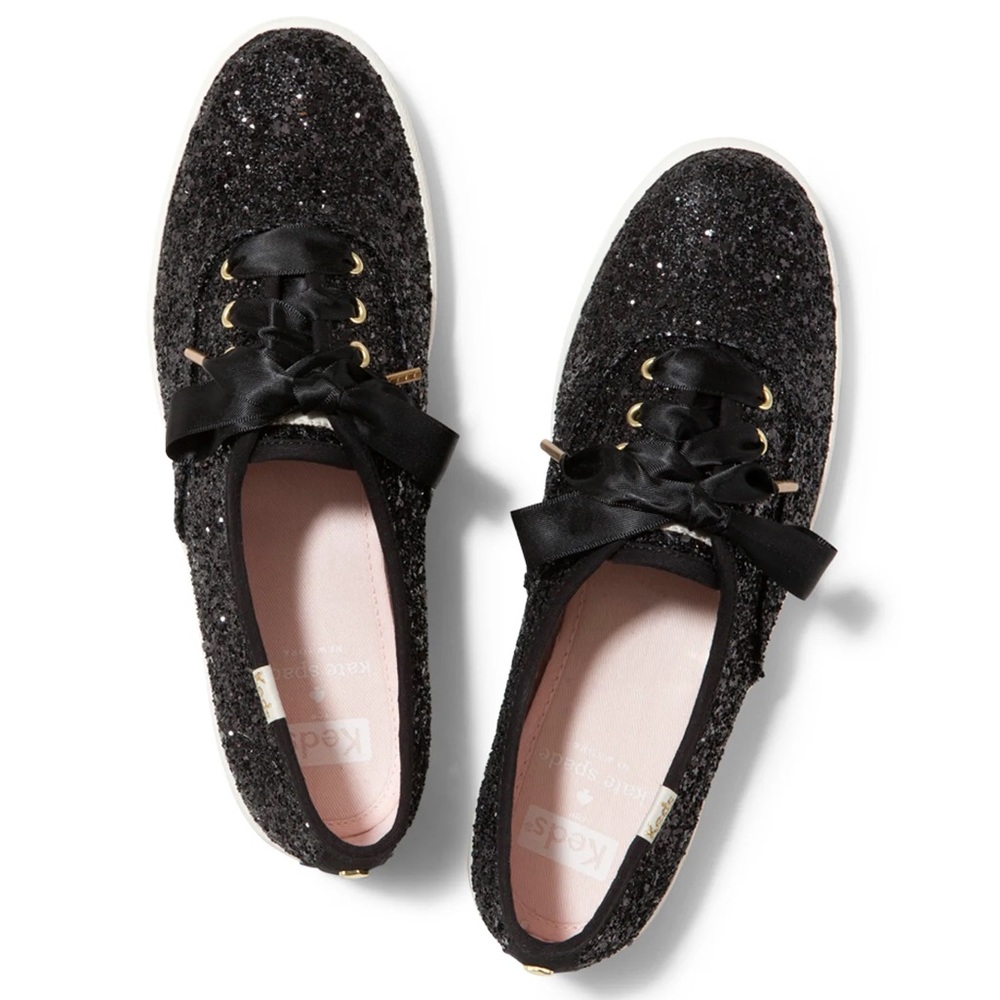 Kate Spade x KEDS Black Glitter Sneakers